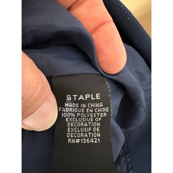 Staple Mens Large Hooded Full-Zip Windbreaker Jacket  Graphic Design Multicolor - Picture 12 of 12